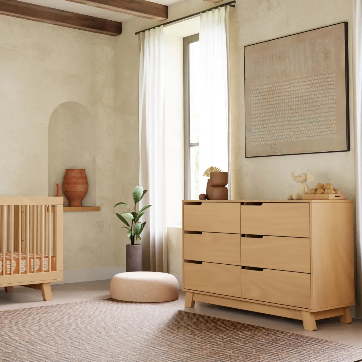 Babyletto Hudson 6-Drawer Assembled Double Dresser - Honey
