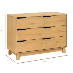Babyletto Hudson 6-Drawer Assembled Double Dresser - Honey