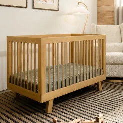 Babyletto Hudson 3-in-1 Convertible Crib with Toddler Bed Conversion Kit - Honey