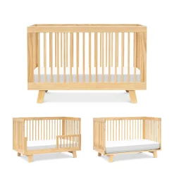 Babyletto Hudson 3-in-1 Convertible Crib with Toddler Bed Conversion Kit - Natural