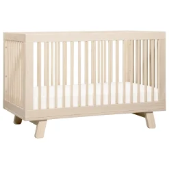 Babyletto Hudson 3-in-1 Convertible Crib with Toddler Bed Conversion Kit - Washed Natural