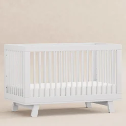Babyletto Hudson 3-in-1 Convertible Crib with Toddler Bed Conversion Kit - White