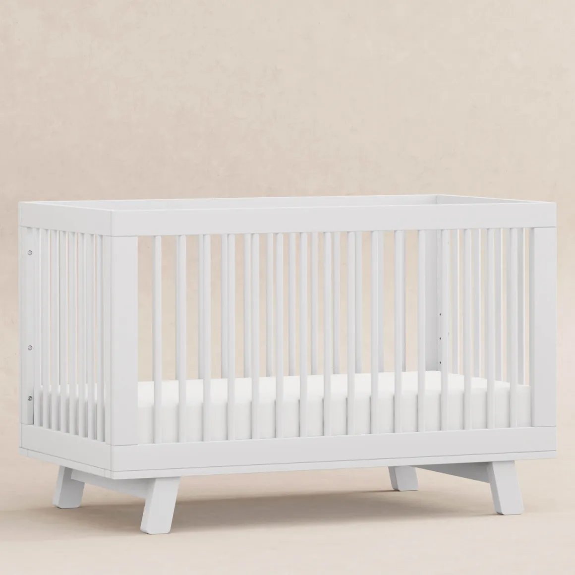 Babyletto Hudson 3-in-1 Convertible Crib with Toddler Bed Conversion Kit - White