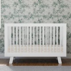 Babyletto Hudson 3-in-1 Convertible Crib with Toddler Bed Conversion Kit - White