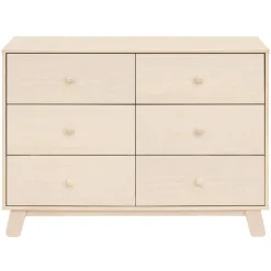 Babyletto Hudson Modern 6-Drawer Assembled Double Dresser - Washed Natural