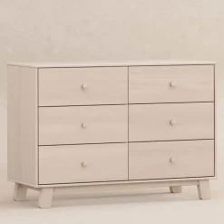 Babyletto Hudson Modern 6-Drawer Assembled Double Dresser - Washed Natural