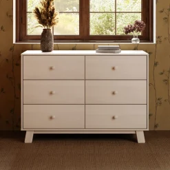 Babyletto Hudson Modern 6-Drawer Assembled Double Dresser - Washed Natural