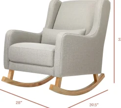 Babyletto Kai Rocker - Performance Grey Eco-Twill w/ Light Legs