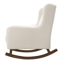 Babyletto Kai Rocker - Performance Natural Eco-Twill w/ Dark Legs