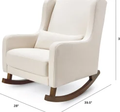 Babyletto Kai Rocker - Performance Natural Eco-Twill w/ Dark Legs