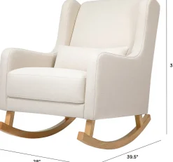 Babyletto Kai Rocker - Performance Natural Eco-Twill w/ Light Legs