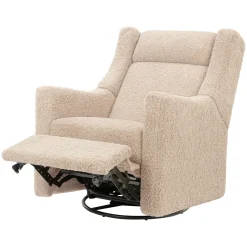 Babyletto Kiwi Deluxe Power Recliner and Swivel Glider with Heat and Massage - Chai Shearling