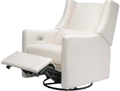 Babyletto Kiwi Electronic Glider Recliner w/ USB - Performance Cream Eco-Weave