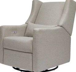 Babyletto Kiwi Electronic Glider Recliner w/ USB - Performance Grey Eco-Weave