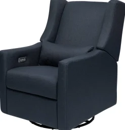 Babyletto Kiwi Electronic Glider Recliner w/ USB - Performance Navy Eco-Twill