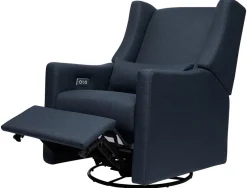 Babyletto Kiwi Electronic Glider Recliner w/ USB - Performance Navy Eco-Twill