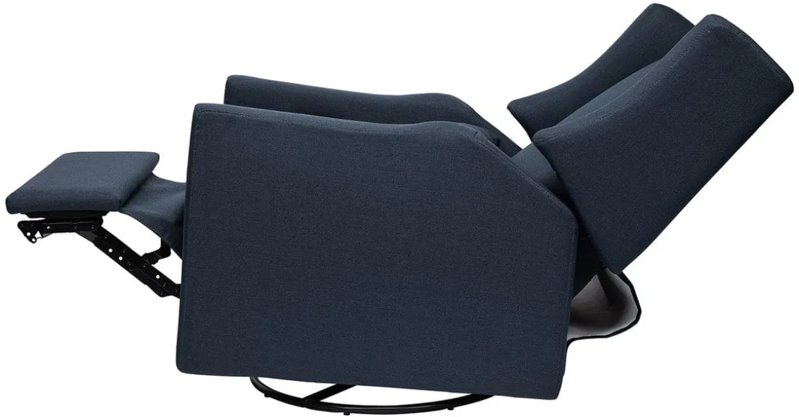 Babyletto Kiwi Electronic Glider Recliner w/ USB - Performance Navy Eco-Twill