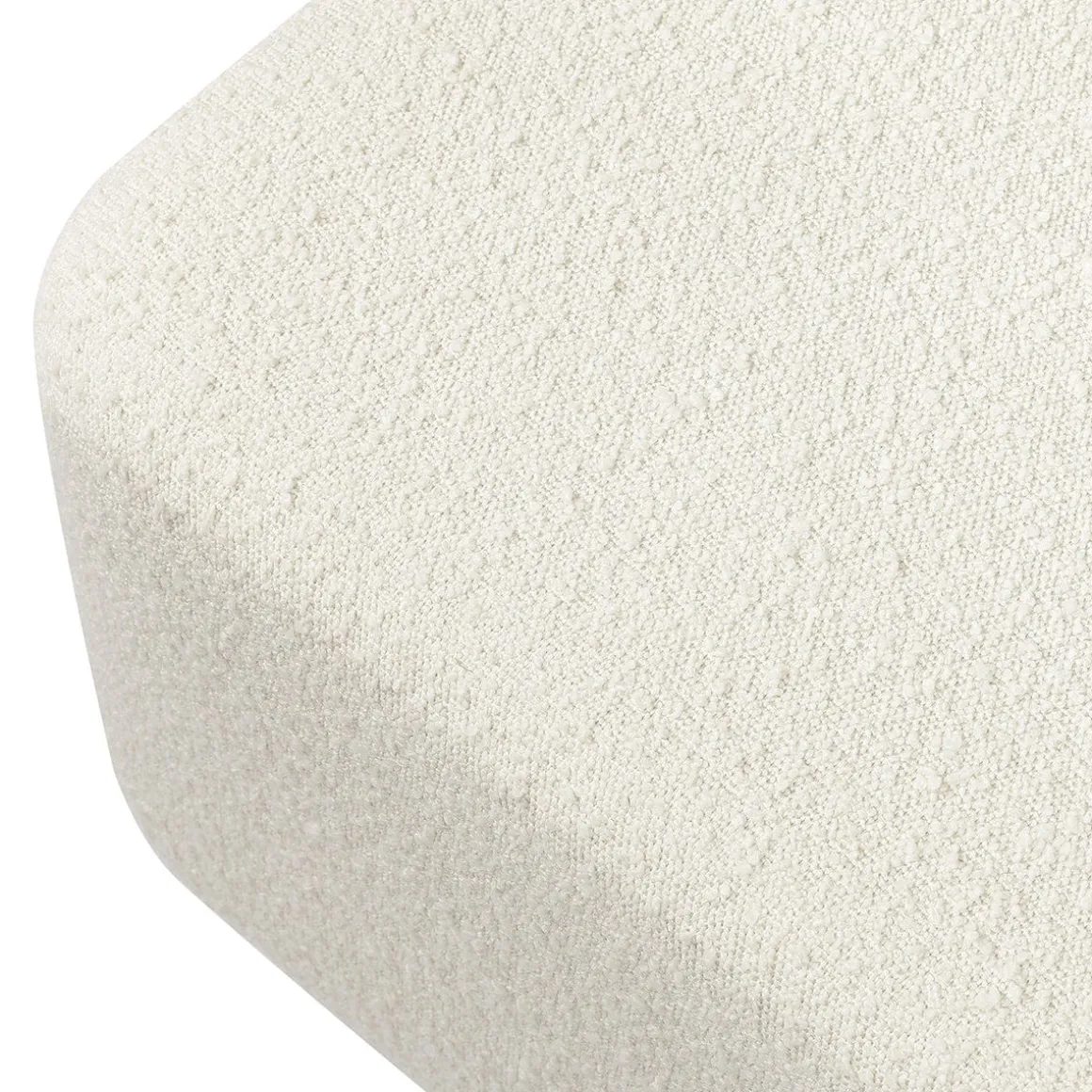 Babyletto Kiwi Gliding Ottoman - Ivory Boucle w/ Gold Base