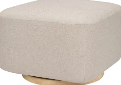 Babyletto Kiwi Gliding Ottoman - Performance Beach Eco-Weave w/ Light Wood Base