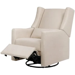 Babyletto Kiwi Recliner and Swivel Glider - Performance Beach Eco-Weave