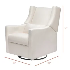 Babyletto Kiwi Recliner and Swivel Glider - Performance Cream Eco-Weave