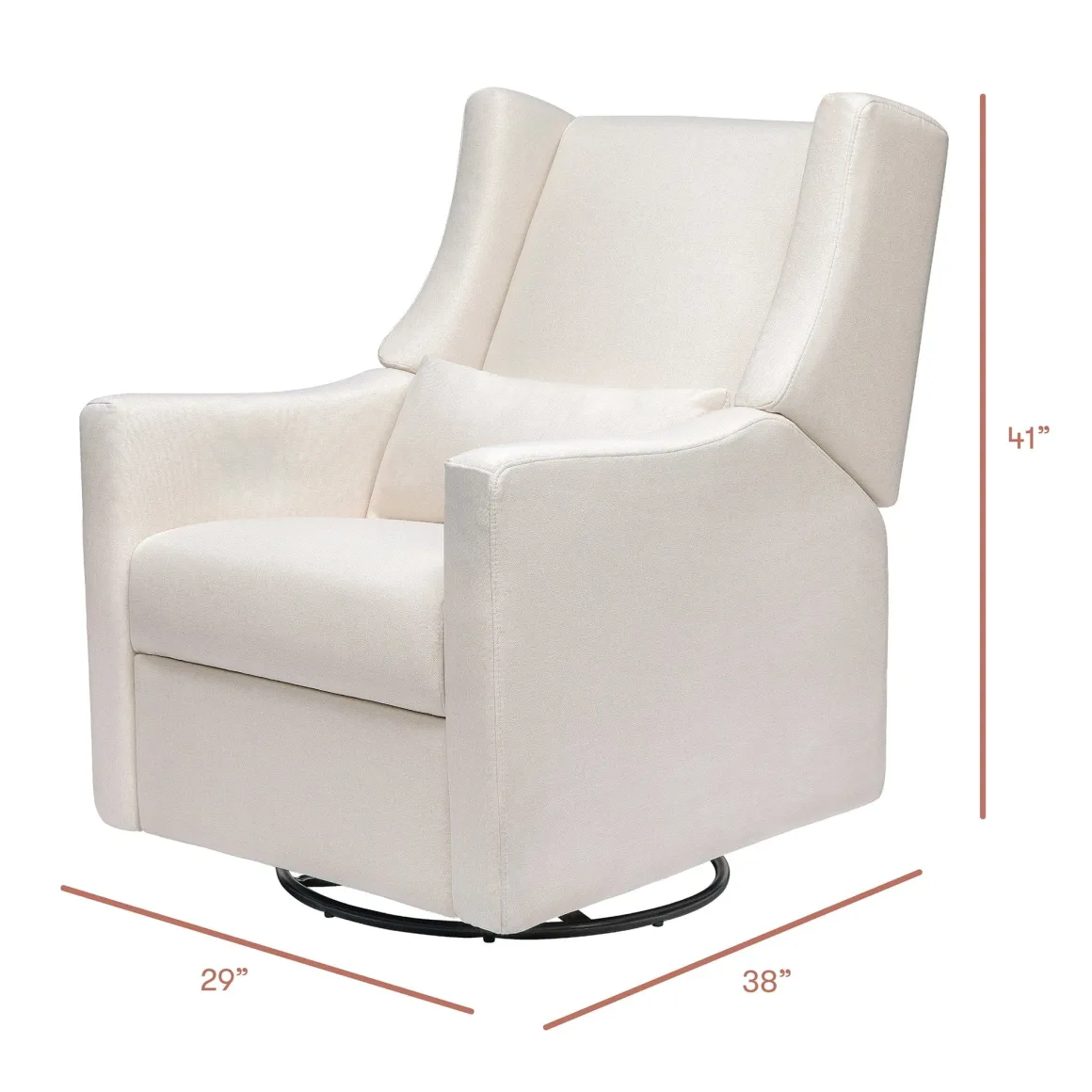 Babyletto Kiwi Recliner and Swivel Glider - Performance Cream Eco-Weave