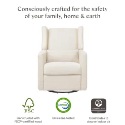 Babyletto Kiwi Recliner and Swivel Glider - Performance Ivory Boucle