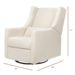 Babyletto Kiwi Recliner and Swivel Glider - Performance Ivory Boucle