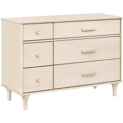 Babyletto Lolly 6-Drawer Assembled Double Dresser - Washed Natural
