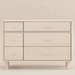 Babyletto Lolly 6-Drawer Assembled Double Dresser - Washed Natural