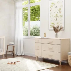 Babyletto Lolly 6-Drawer Assembled Double Dresser - Washed Natural
