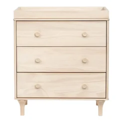 Babyletto Lolly 3-Drawer Changer Dresser, KD w/Removable Changing Tray - Washed Natural