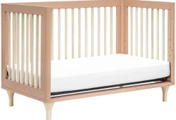 Babyletto Lolly 3-In-1 Convertible Crib with Toddler Bed Conversion Kit - Canyon/Washed Natural