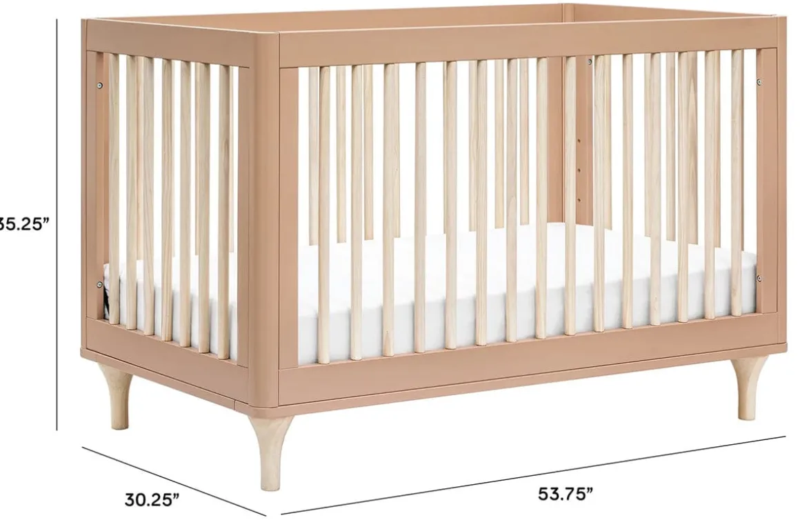Babyletto Lolly 3-In-1 Convertible Crib with Toddler Bed Conversion Kit - Canyon/Washed Natural