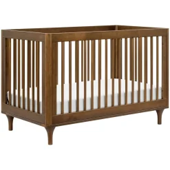 Babyletto Lolly 3-In-1 Convertible Crib with Toddler Bed Conversion Kit - Natural Walnut