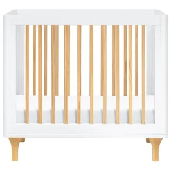 Babyletto Lolly 4-in-1 Convertible Mini Crib w/ Toddler Bed Conversion Kit - White/Natural