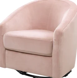 Babyletto Madison Swivel Glider - Blush Pink Velvet
