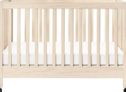 Babyletto Maki Full-Size Portable Folding Crib w/Toddler Bed Conversion Kit - Washed Natural