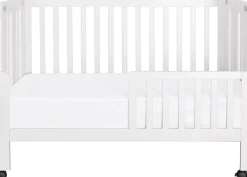 Babyletto Maki Full-Size Portable Folding Crib w/Toddler Bed Conversion Kit - White