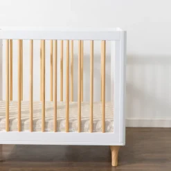 Babyletto Mini Crib Sheet in GOTS Certified Organic Muslin Cotton - Beach Bum