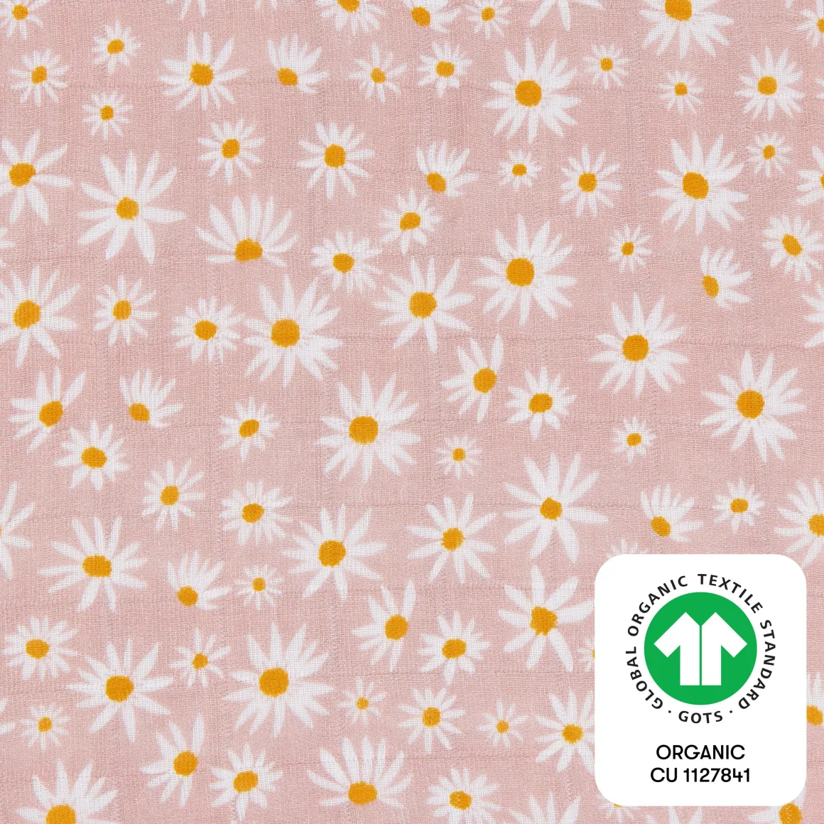 Babyletto Mini Crib Sheet in GOTS Certified Organic Muslin Cotton - Daisy