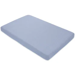 Babyletto Mini Crib Sheet in GOTS Certified Organic Muslin Cotton - Dewdrop