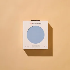Babyletto Mini Crib Sheet in GOTS Certified Organic Muslin Cotton - Dewdrop