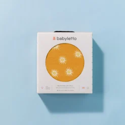 Babyletto Mini Crib Sheet in GOTS Certified Organic Muslin Cotton - Golden Hour