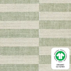 Babyletto Mini Crib Sheet in GOTS Certified Organic Muslin Cotton - Moss Stripe
