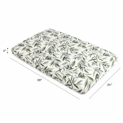 Babyletto Mini Crib Sheet in GOTS Certified Organic Muslin Cotton - Olive Branches