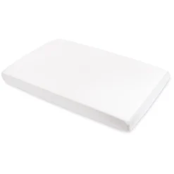 Babyletto Mini Crib Sheet in GOTS Certified Organic Muslin Cotton - White