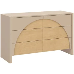 Babyletto Moab 6-Drawer Assembled Dresser - Taupe / Ash