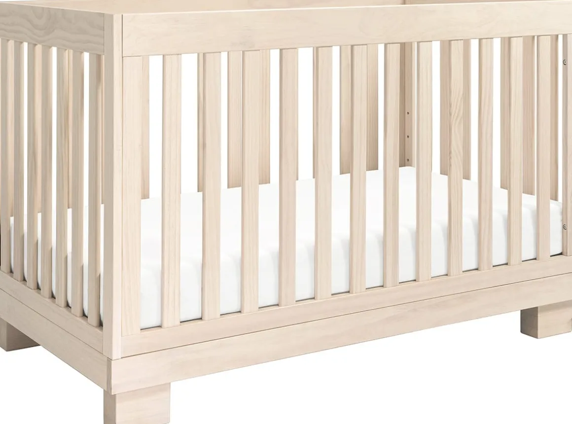 Babyletto Modo 3-in-1 Convertible Crib w/Toddler Bed Conversion Kit - Washed Natural