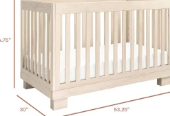 Babyletto Modo 3-in-1 Convertible Crib w/Toddler Bed Conversion Kit - Washed Natural